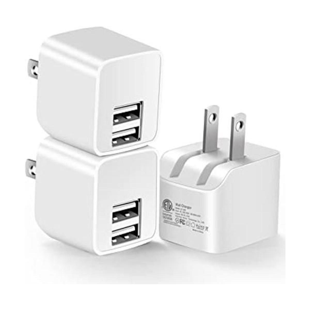 Cargador de pared USB de 12 W con enchufe plegable