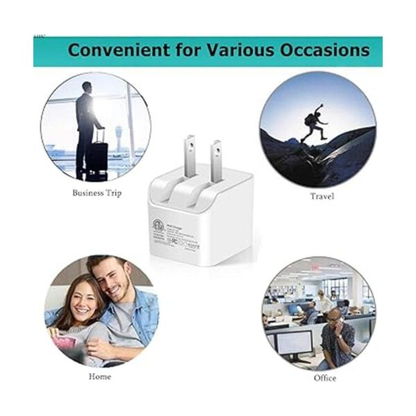 Cargador de pared USB de 12 W con enchufe plegable_3