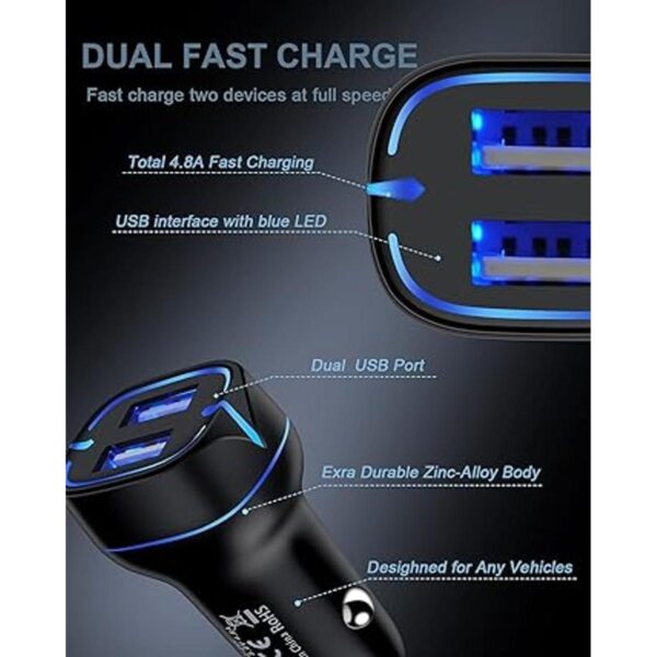 Cargador de teléfono para automóvil cable Lightning de_2
