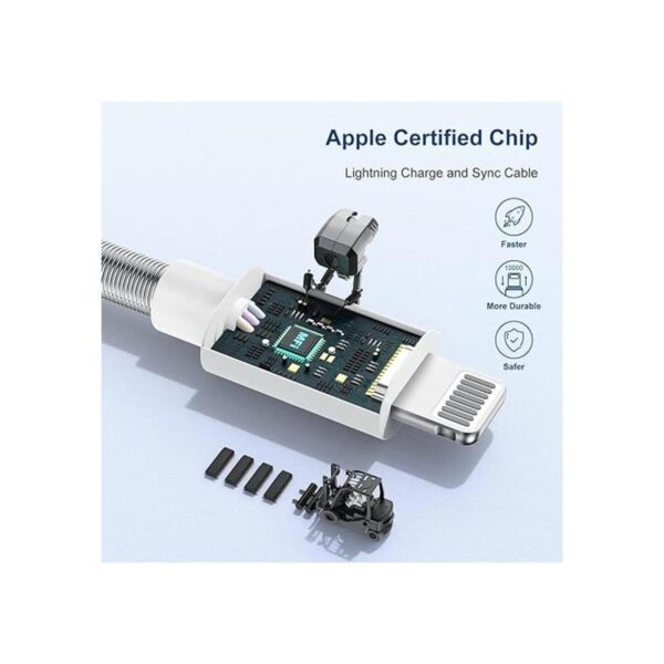 Cargador largo para iPhone de 10 pies con certificación_2