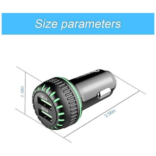 Cargador rápido dual QC 3.0 puertos para automóvil