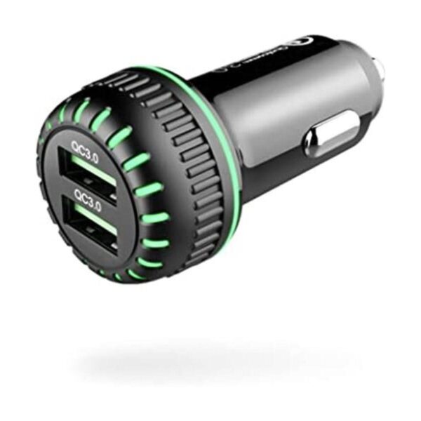 Cargador rápido dual QC 3.0 puertos para automóvil