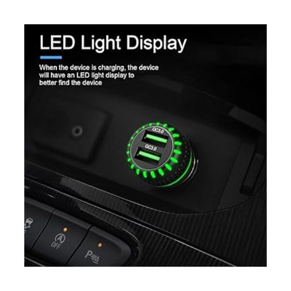 Cargador rápido dual QC 3.0 puertos para automóvil