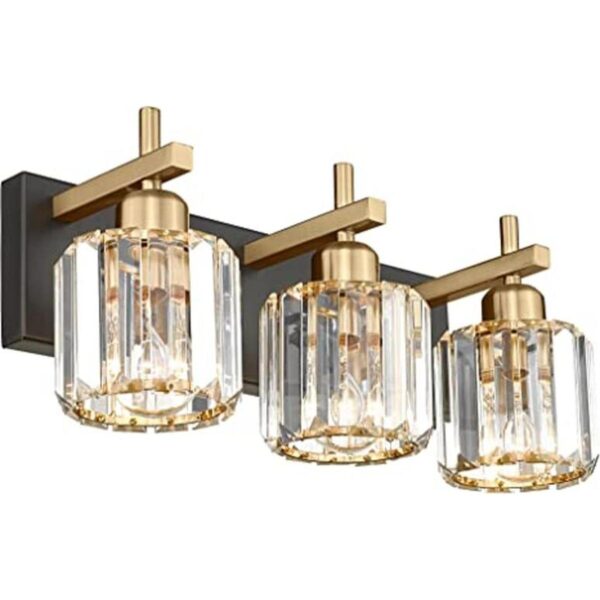 Cargifak Crystal Vanity Lights Modern 3Light Bathroom_1