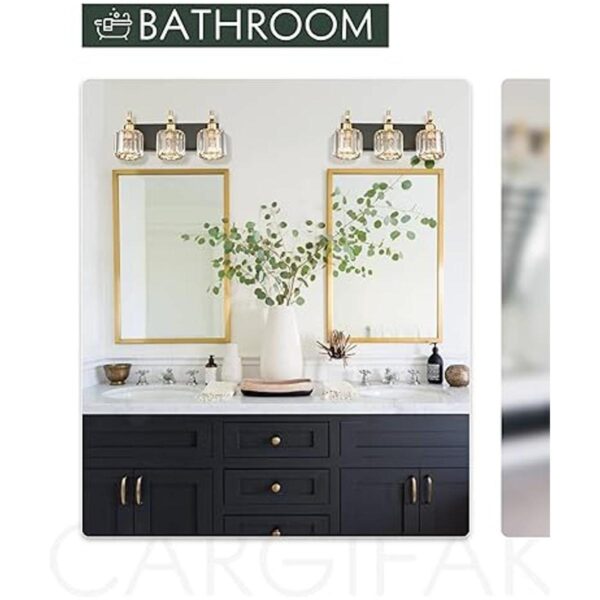 Cargifak Crystal Vanity Lights Modern 3Light Bathroom_4