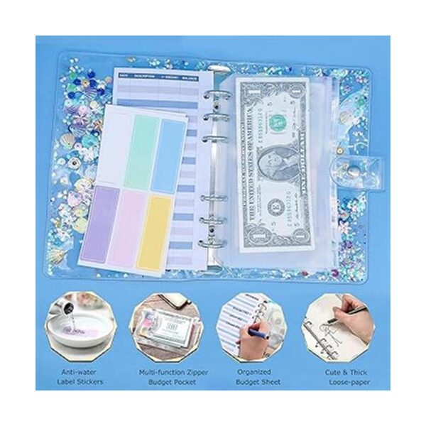 Carpeta de PVC A6 de 35 piezas con 10 bolsillos_4