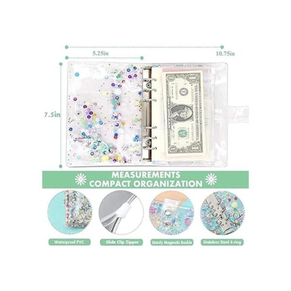 Carpeta de PVC A6 de 35 piezas con 10 bolsillos_5