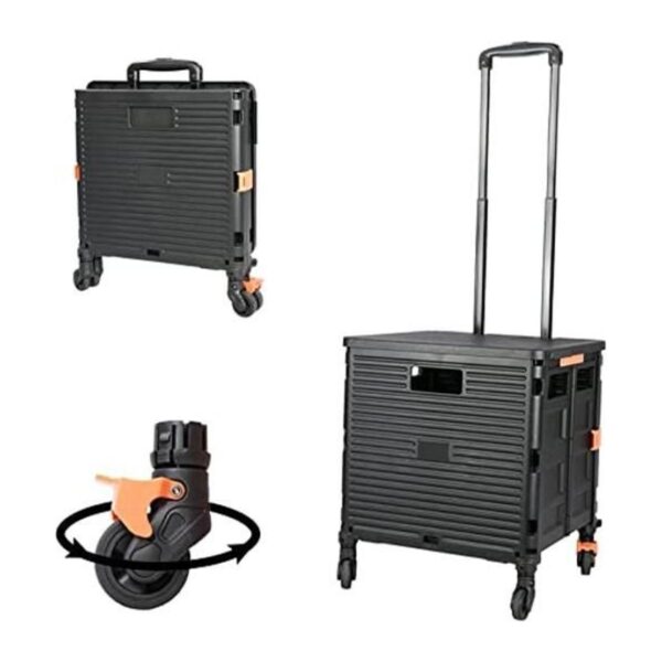 Carrito plegable portátil plegable con mango telescópico