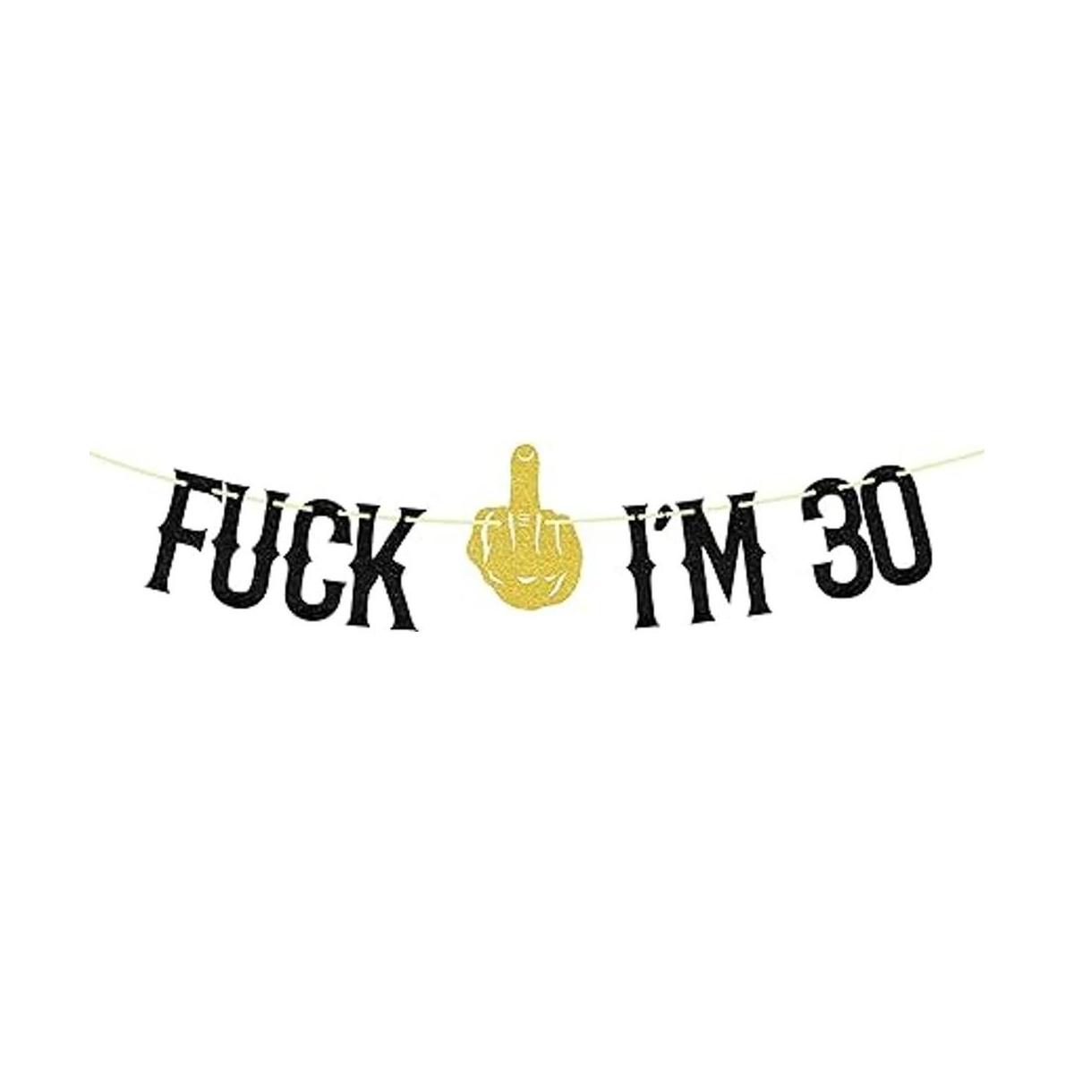 Cartel de 30 años decoración de fiesta de cumpleaños