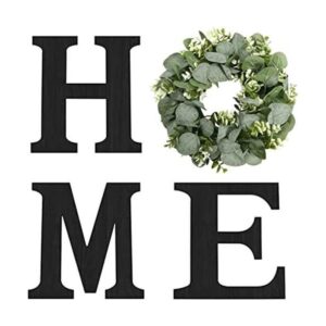 Cartel colgante de madera con letras en inglés HOME