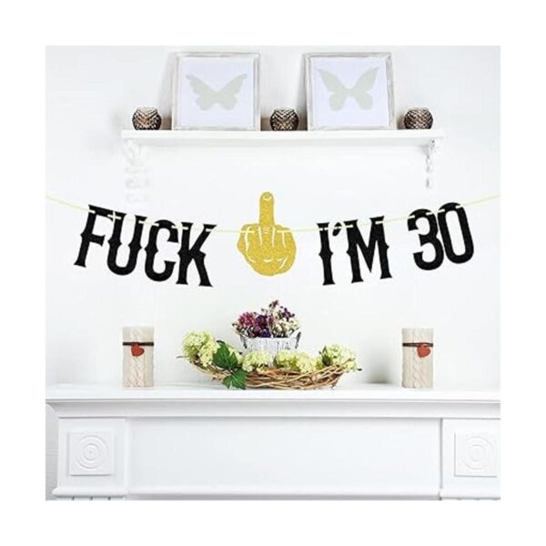 Cartel de 30 años decoración de fiesta de cumpleaños
