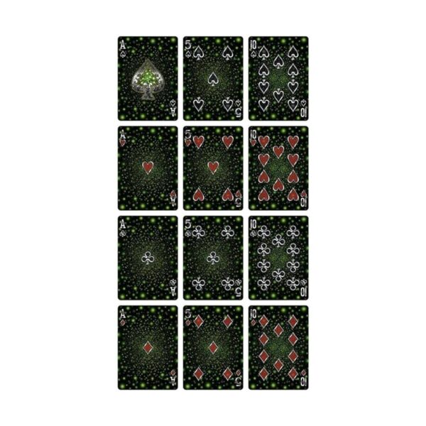 Cartas de juego de bicicleta con diseño de luciérnagas_5