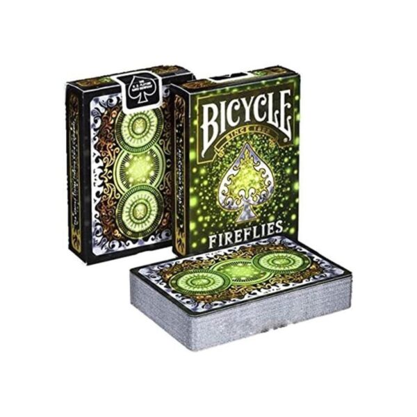 Cartas de juego de bicicleta con diseño de luciérnagas_1