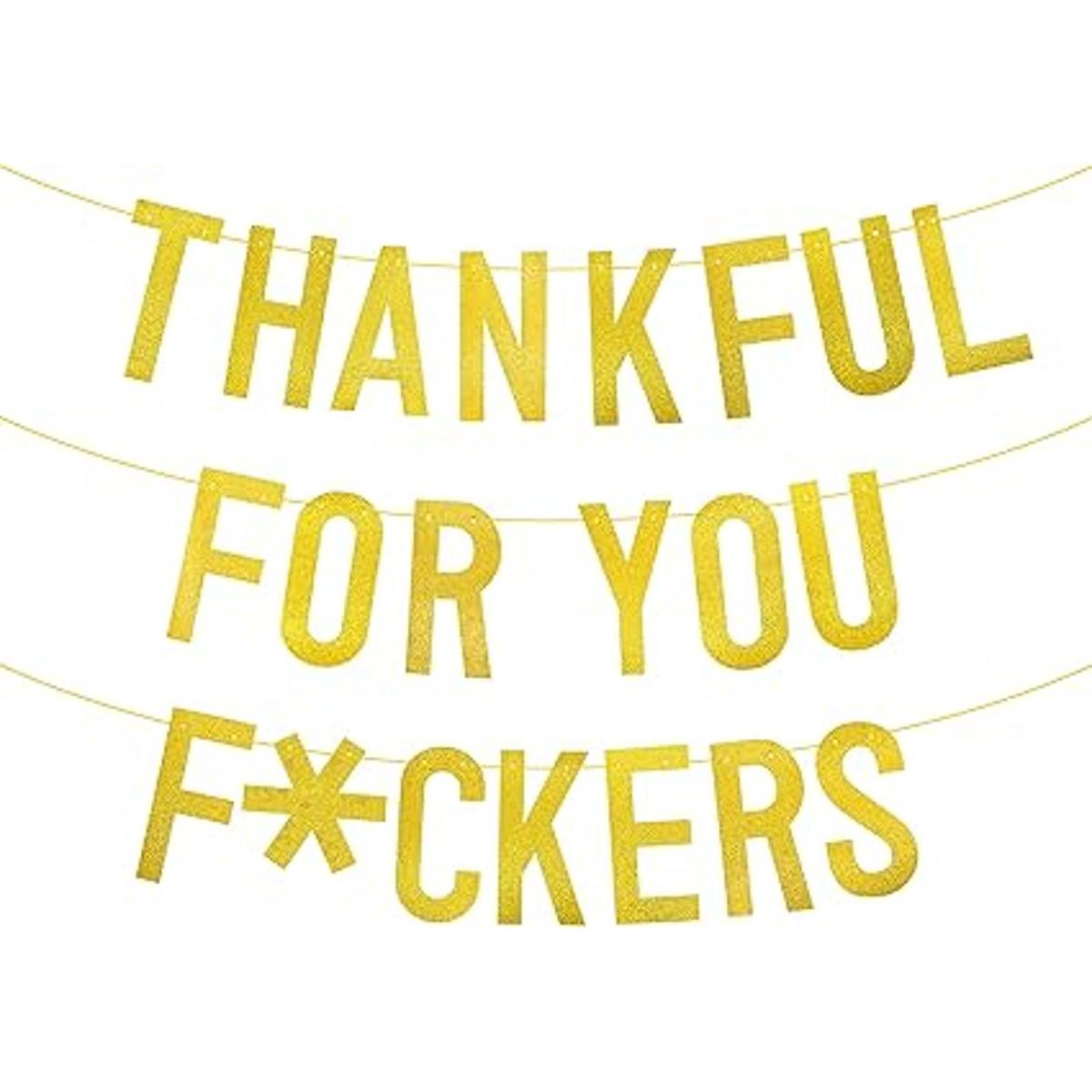 Cartel Thankful for You pancarta de Acción de Gracias con