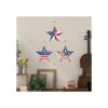 Cartel colgante de Navidad con estrellas patrióticas de
