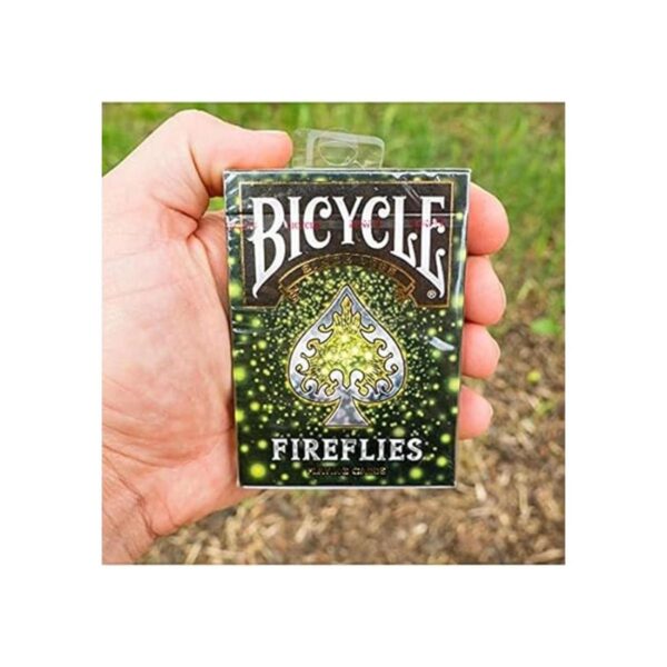Cartas de juego de bicicleta con diseño de luciérnagas_4