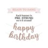 Cartel de feliz cumpleaños preencordado sin bricolaje