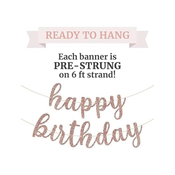 Cartel de feliz cumpleaños preencordado sin bricolaje