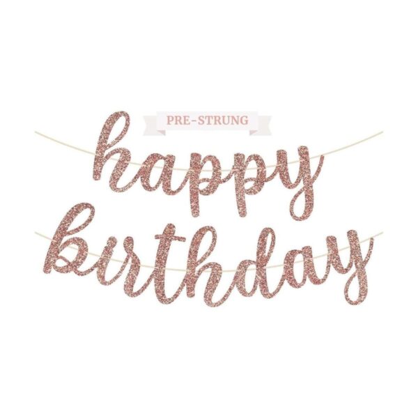 Cartel de feliz cumpleaños preencordado sin bricolaje