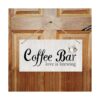 Cartel de bar de café con texto en inglés Love is_3