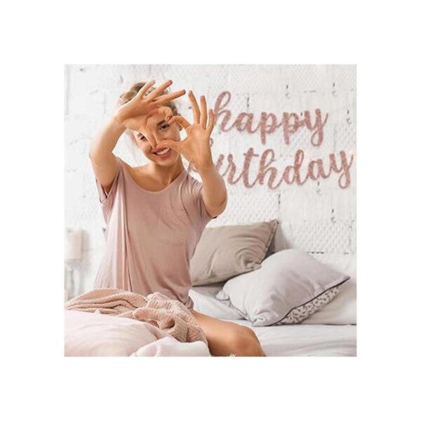 Cartel de feliz cumpleaños preencordado sin bricolaje