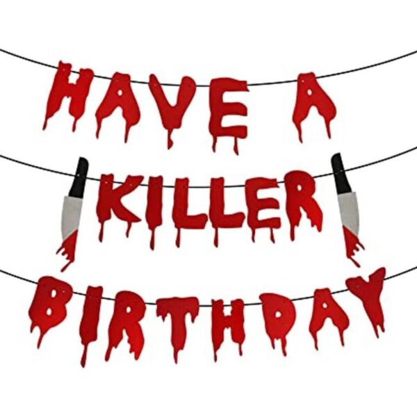 Cartel de fiesta de cumpleaños Have a Killer decoraciones_1