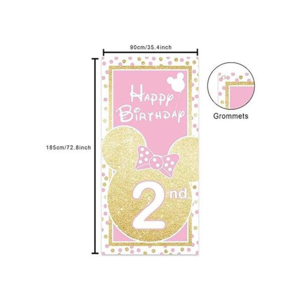 Cartel de fondo de fondo con diseño de ratón rosa dorado_2