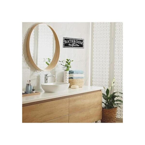 Cartel de madera vintage para baño con diseño de búfalo a