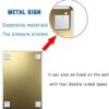 Cartel de metal para el baño con texto en inglés Home