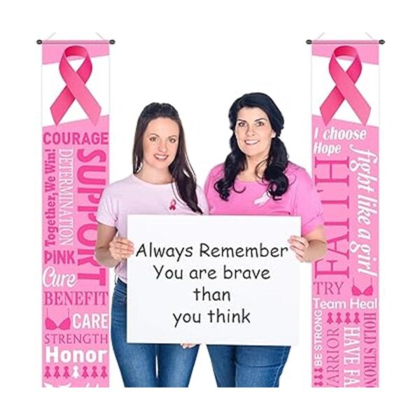 Cartel de porche con cinta rosa para decoración de fiesta_2