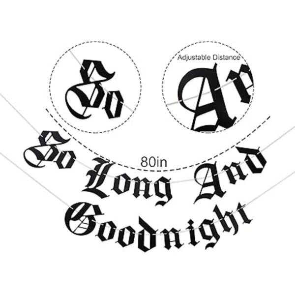 Cartel gótico So Long And Goodnight Banner Bandera de 30