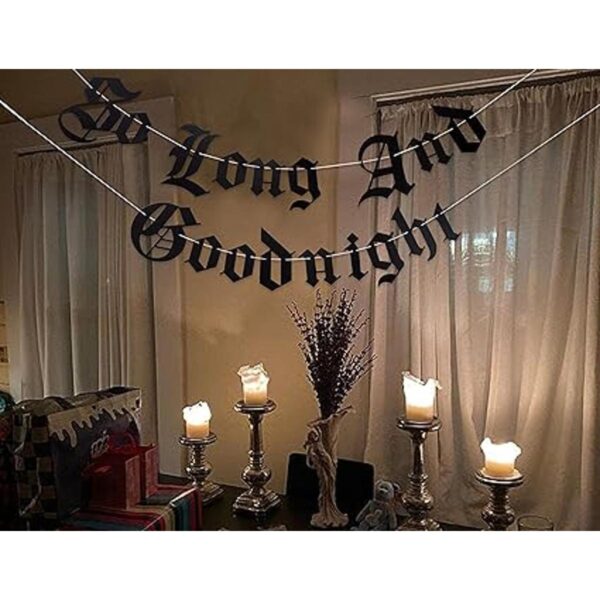 Cartel gótico So Long And Goodnight Banner Bandera de 30