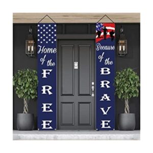 Carteles patrióticos de bandera americana para porche_1