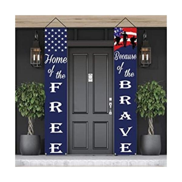 Carteles patrióticos de bandera americana para porche_1