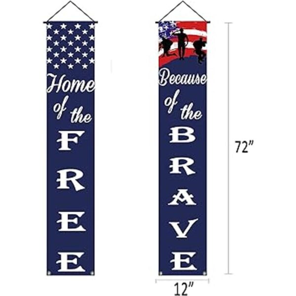 Carteles patrióticos de bandera americana para porche_2
