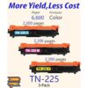 Cartucho de tóner compatible con ColorPrint TN225 para