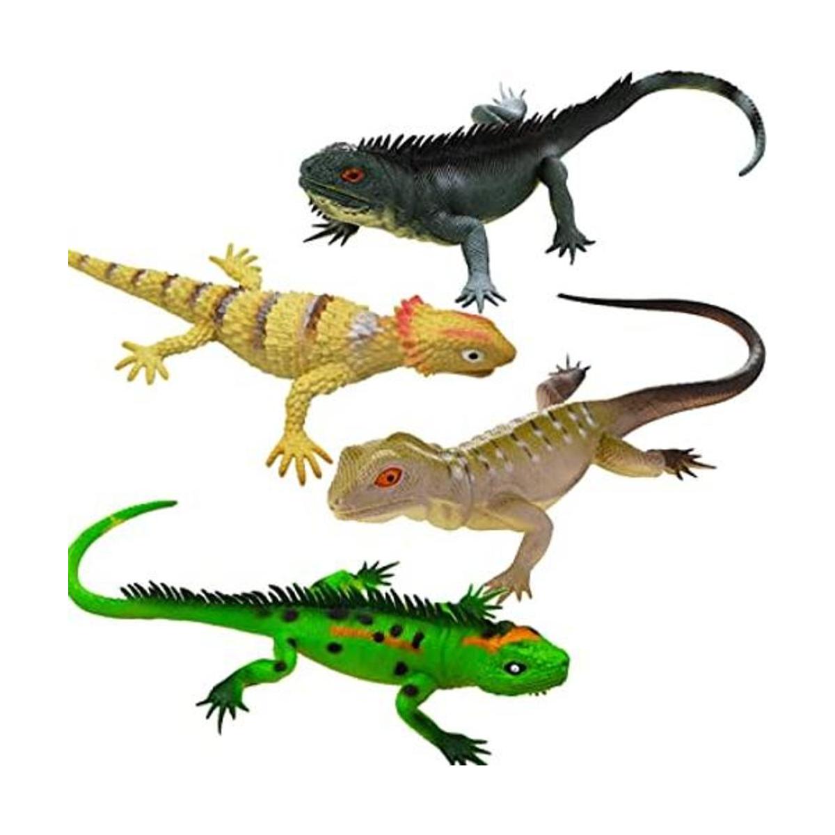 Carykon 4 piezas simulación gran lagarto desierto camaleón