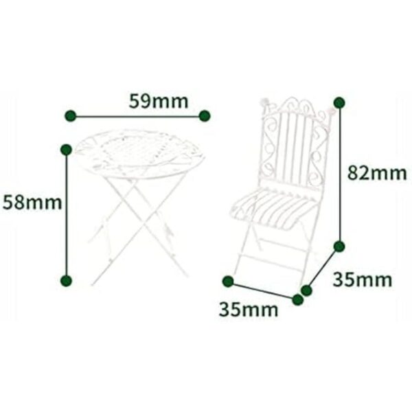 Casa de muñecas Juego de mesa y sillas de bistró en_4