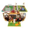 Casa de muñecas portátil con 9 áreas de juego juego de