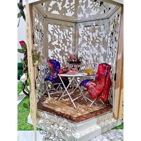 Casa de muñecas Juego de mesa y sillas de bistró en_5