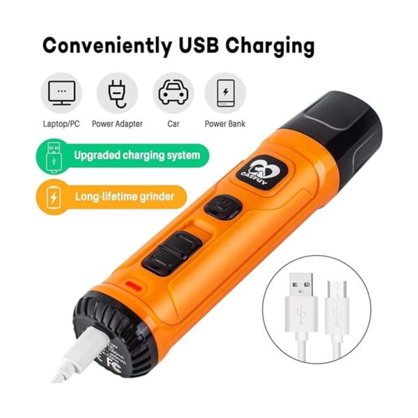 Casfuy Molinillo de uñas para perros con 2 luces LED