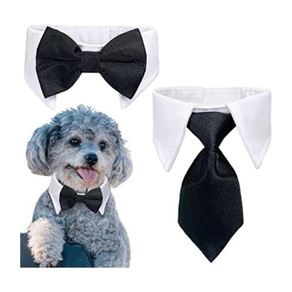Casidoxi Dog Cat Tuxedo Collar Cat Wedding Bowtie Puppy_1