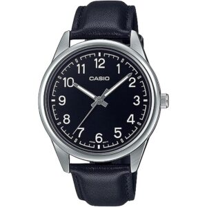 MTPV005L1B4 Reloj analógico estándar de cuero negro_1