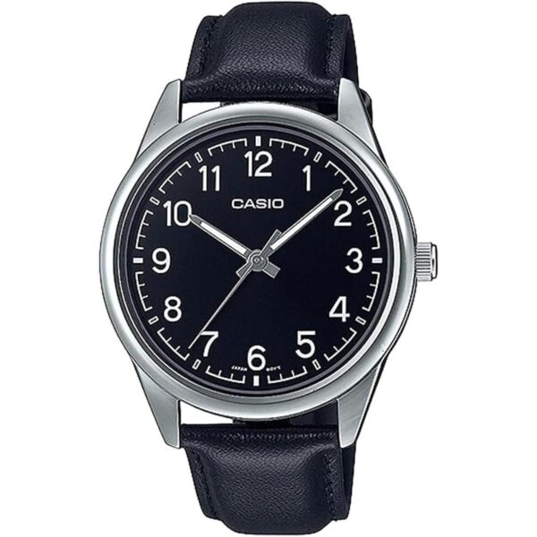 MTPV005L1B4 Reloj analógico estándar de cuero negro_1