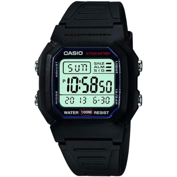 W800H1AV Reloj deportivo clásico con malla negra_1