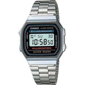 Reloj iluminador A168W1 Plateado Digital_1