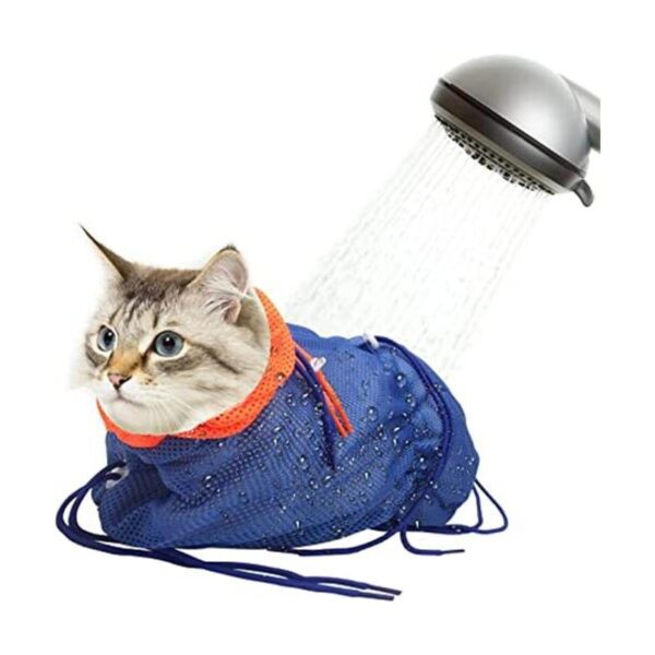 Catcan Bolsa de baño para gatos bolsa de ducha de malla_1