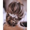 Catery Diadema de boda de novia de cristal plateado vid_3