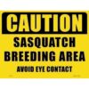 Caution Sasquatch rea de cría Vintage Metal Estaño signos_1