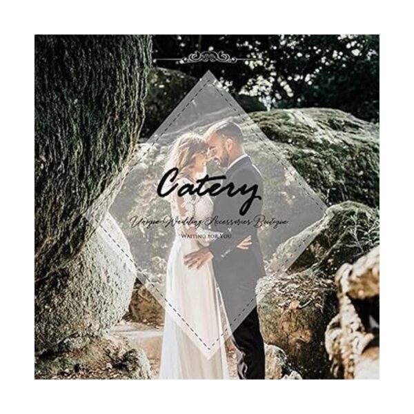 Catery Diadema de boda de novia de cristal plateado vid_6